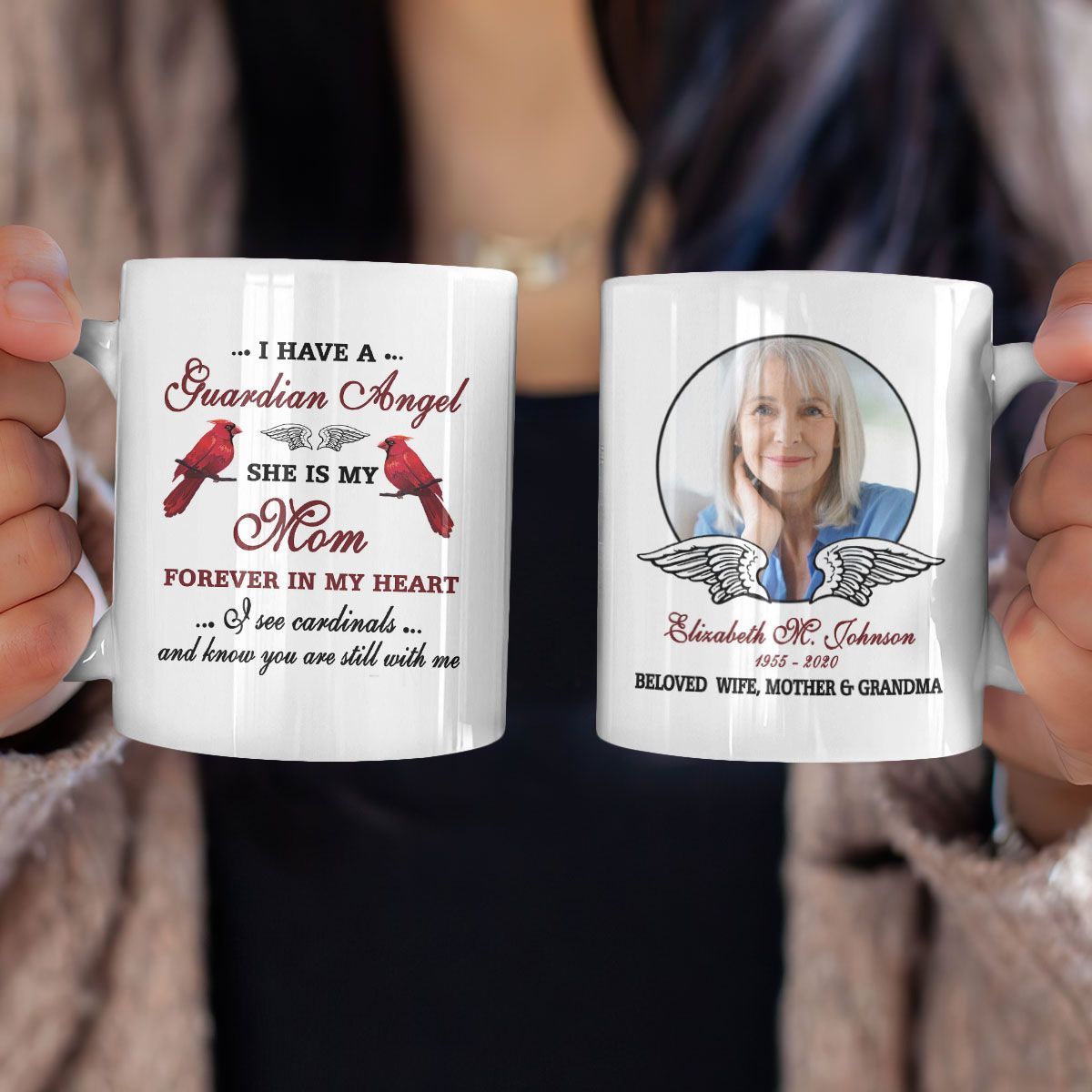 Personalized Memorial Gifts Cardinal Heaven Quotes I Have A Guardian Angel