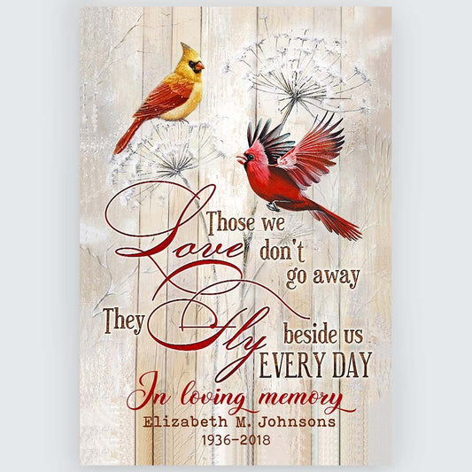 Personalized Wall Art Those We Love Don't Go Away Cardinal Bird In Loving Memory