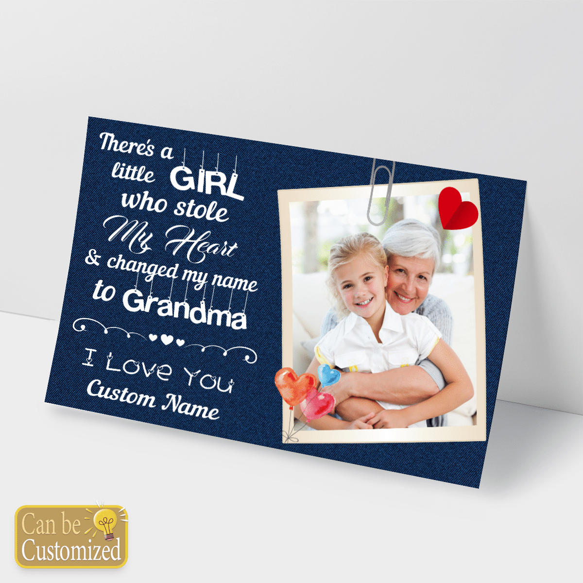 Personalized Gift For Grandma Wall Art There's A Little Girl Who Stole My Heart