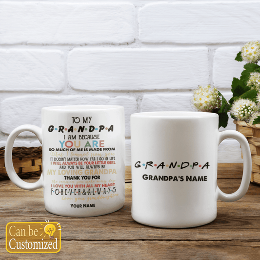 To My Grandpa Custom Name Mug From Granddaughter FRIENDS Style