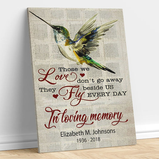 Personalized Wall Art In Loving Memory Those We Love Don't Go Away Hummingbird