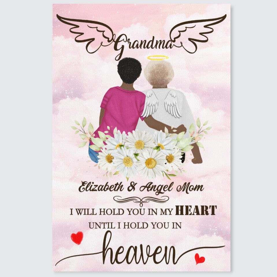 Personalized Wall Art Missing In The Heaven Angel Mom, Grandma, Aunt