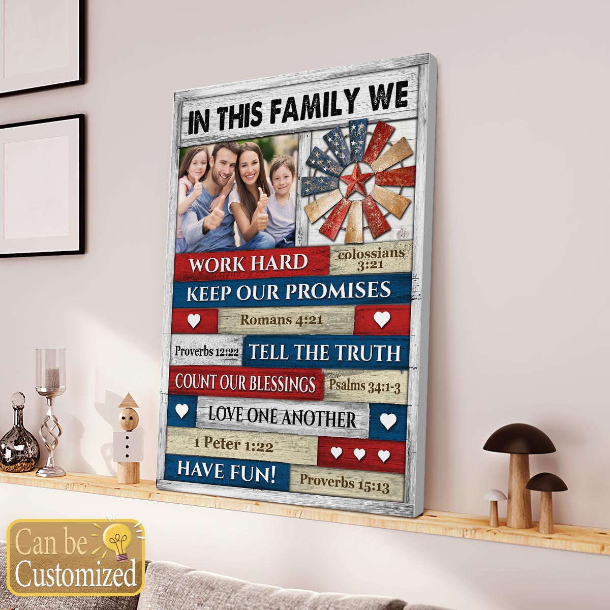 In This Family We Custom Canvas Prints Personalized Anniversary Gifts