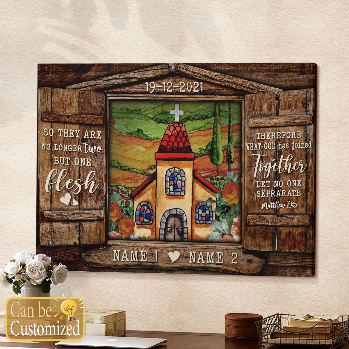 Wedding Anniversary Gifts Canvas Prints Personalized Photo Farm Church Window Wall Decor