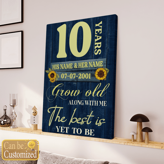 10 Years Wedding Anniversary Gifts Canvas Personalised Gifts For Couples