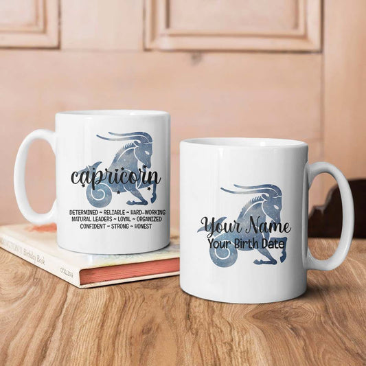 Birthday Gifts Personalized Horoscope Capricorn Mug Custom Name Zodiac