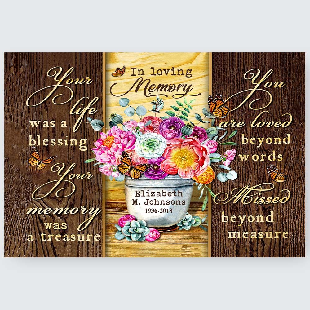 Personalized Wall Art In Loving Memory For Who Loss Of Mom Remembrance Gifts
