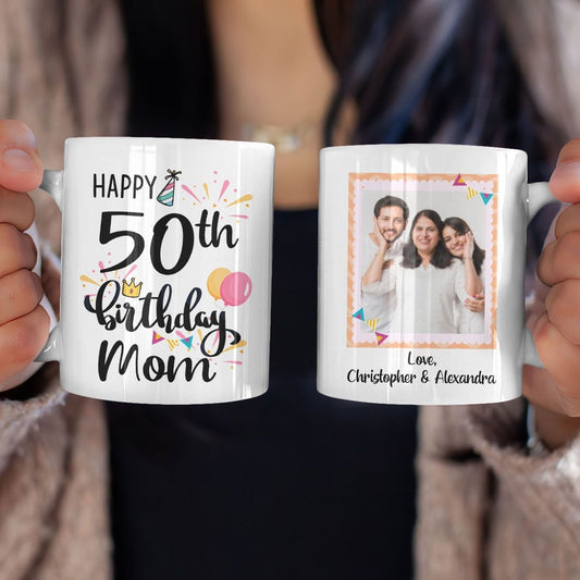 Personalized Mug Happy Birthday Gifts Custom Photo Name and Age