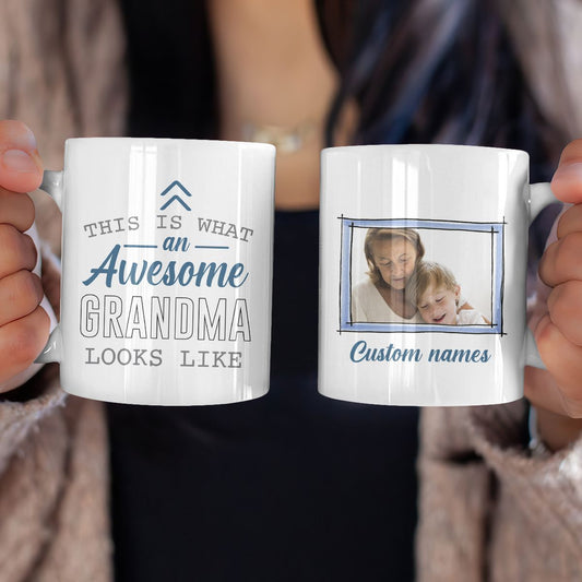 Personalized Gift For Grandma This Is An Awesome Grandma Looks Like Mug