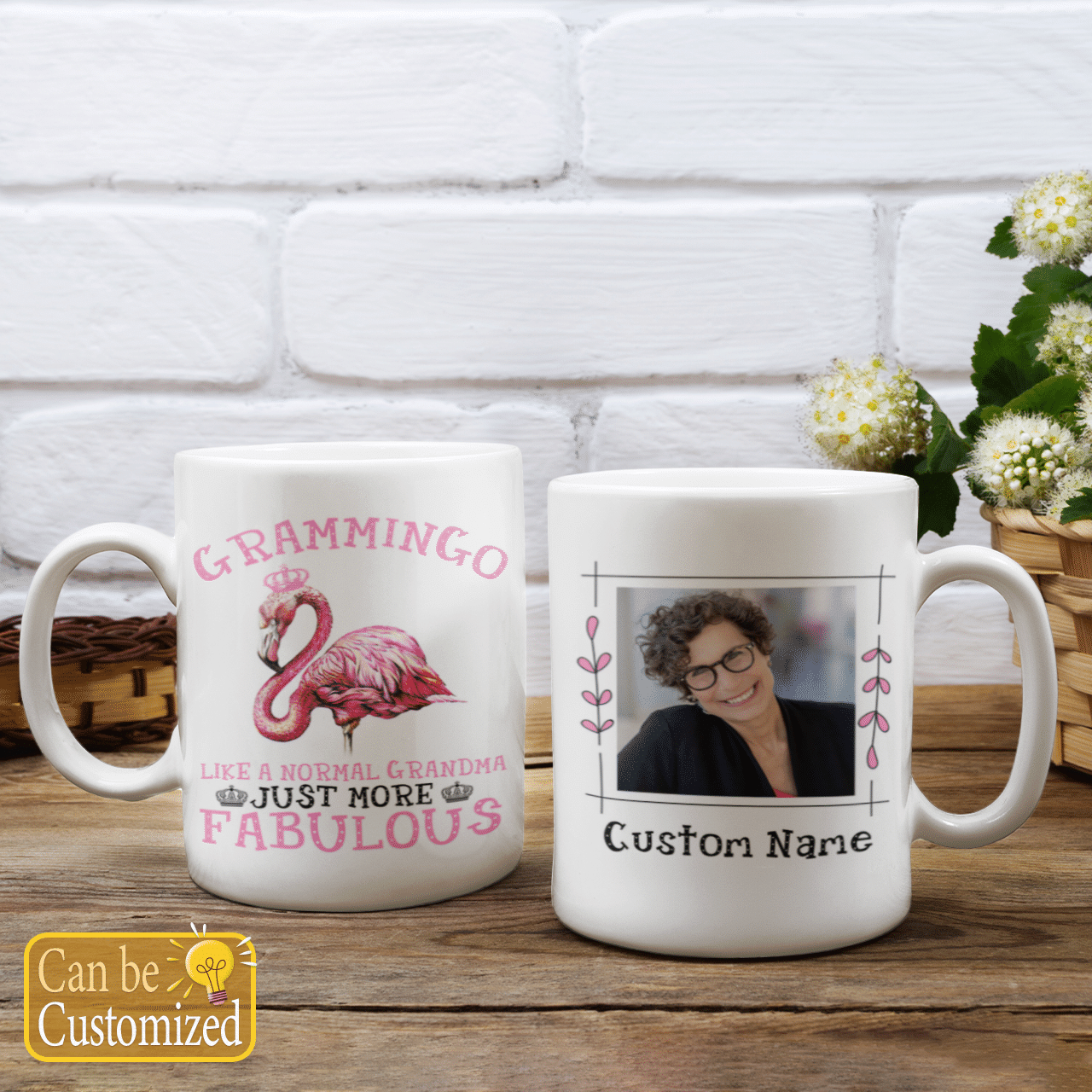 Personalized Gift For Grandma Grammingo Mug With Flamingo Art
