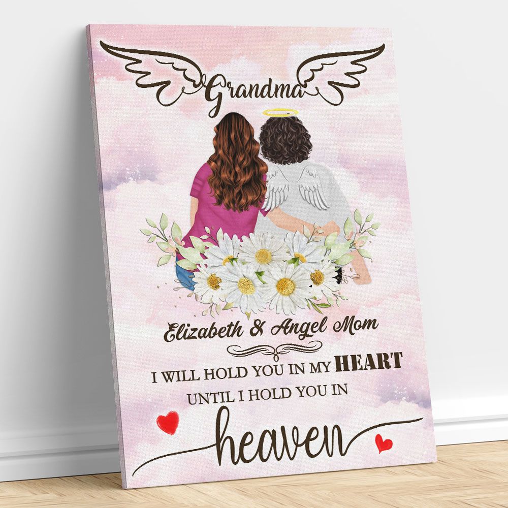 Personalized Wall Art Missing In The Heaven Angel Mom, Grandma, Aunt