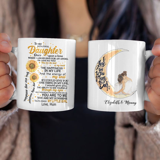 To My Beautiful Mug Personalized Gifts for Daughter from Mom with Meaningful Quote
