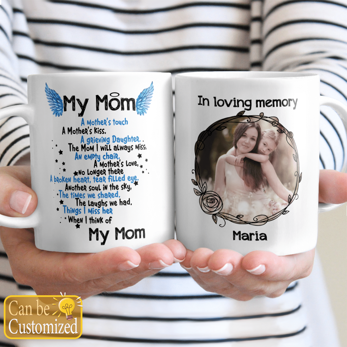 Personalized Memorial Gifts for The Loss of Mom or Dad for Daughter Mug