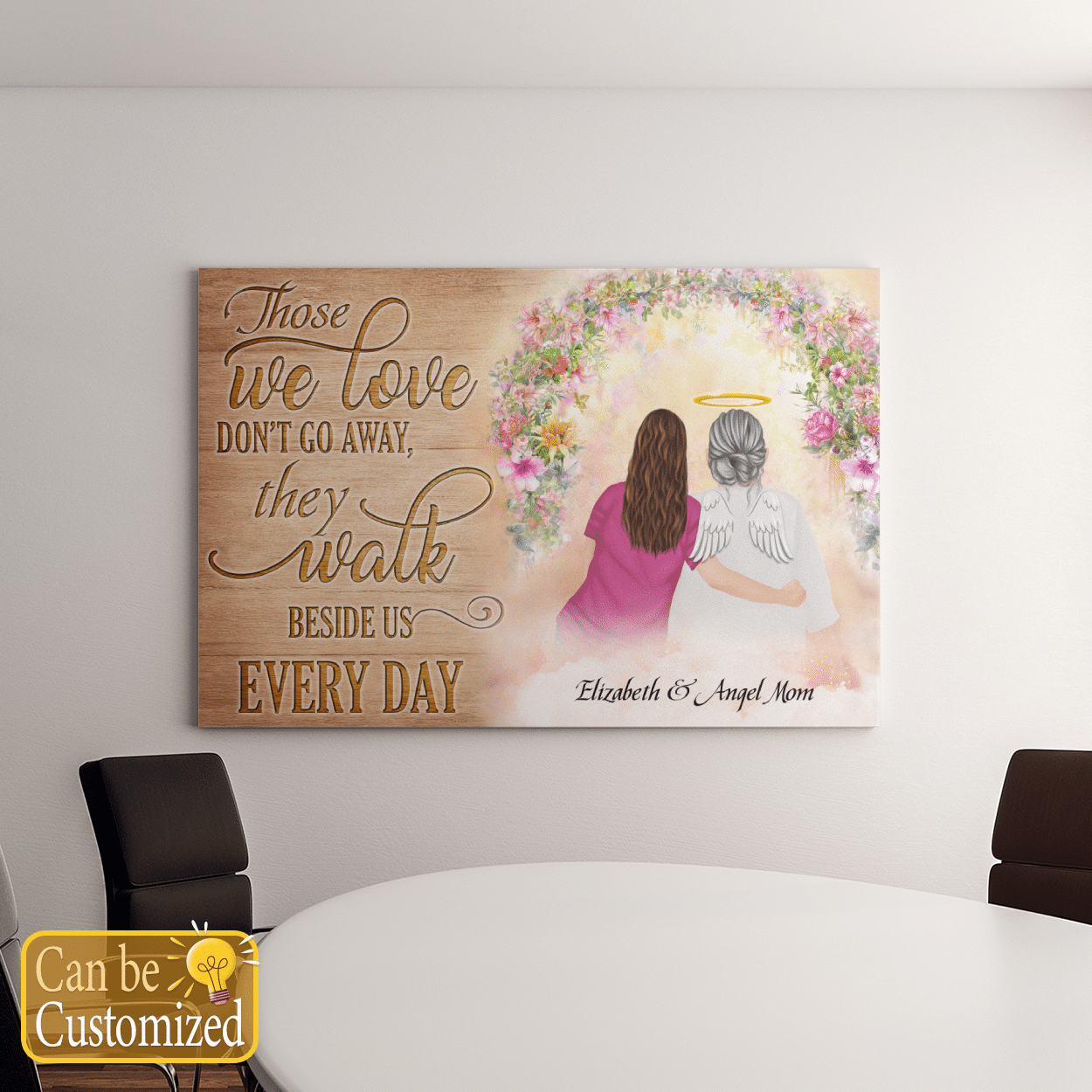 Those We Love Don't Go Away Personalized Canvas Mom Memorial Gifts