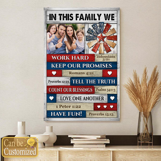 In This Family We Custom Canvas Prints Personalized Anniversary Gifts