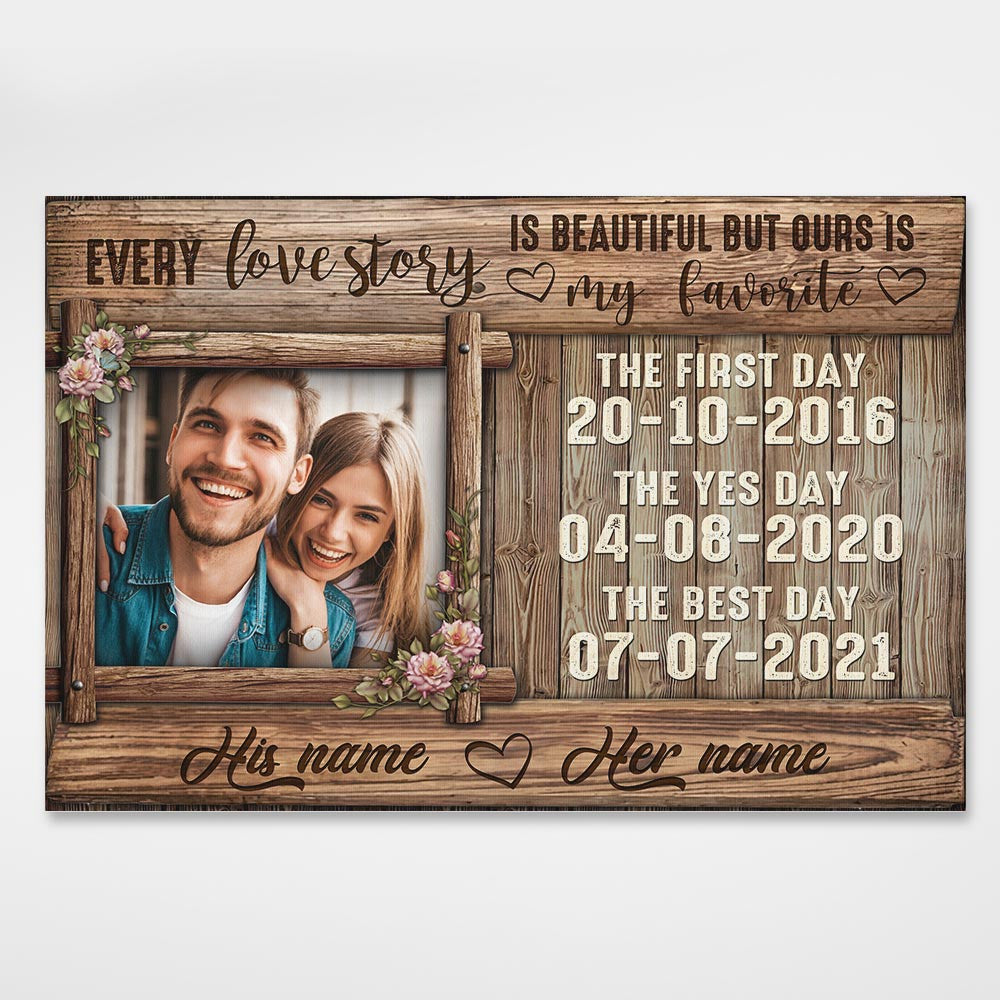 Personalized Wedding Anniversary Gifts Custom Canvas Our Love Story Wall Decor
