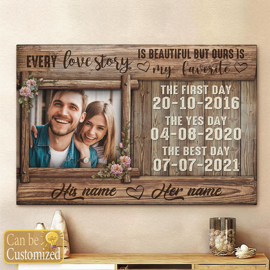 Personalized Wedding Anniversary Gifts Custom Canvas Our Love Story Wall Decor