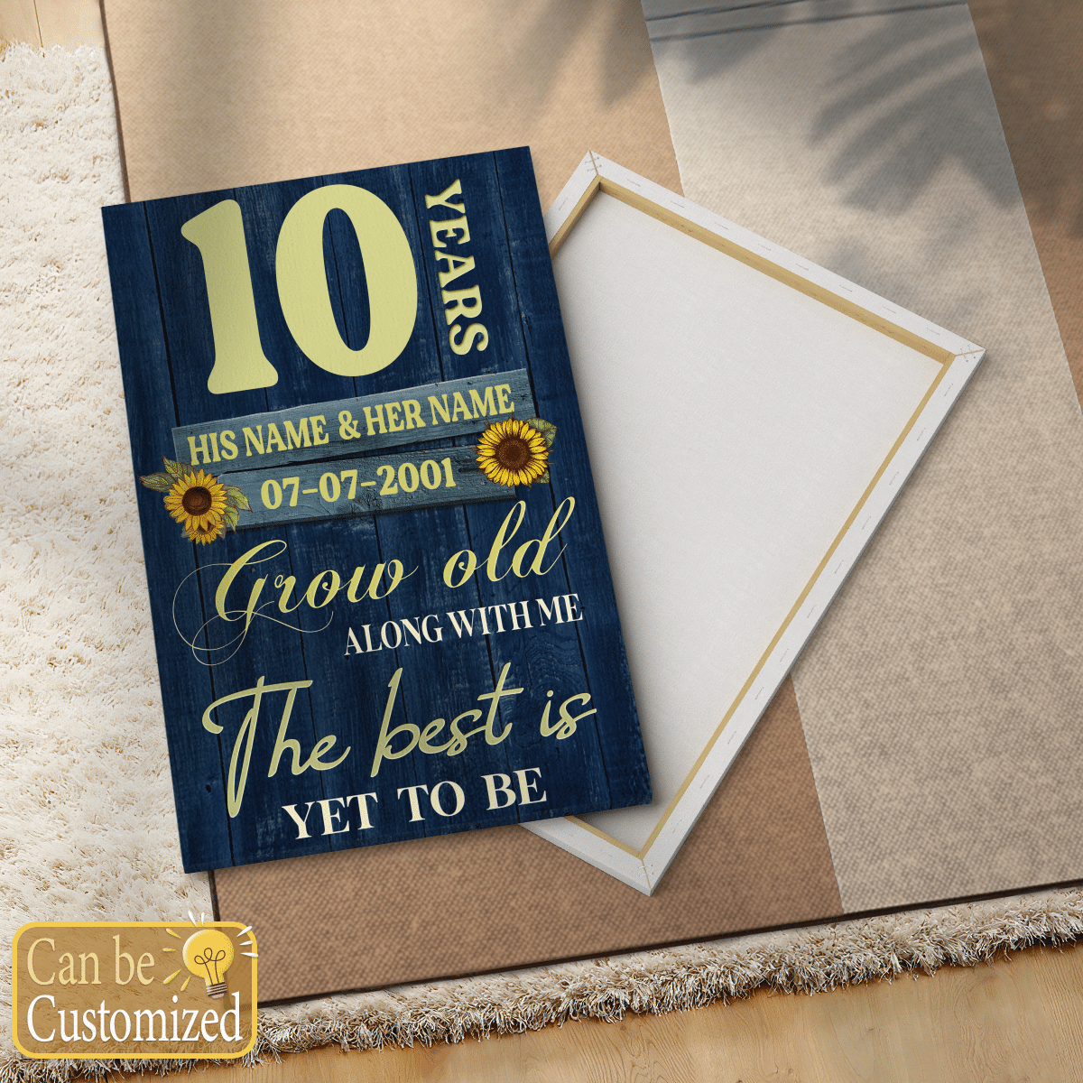 10 Years Wedding Anniversary Gifts Canvas Personalised Gifts For Couples