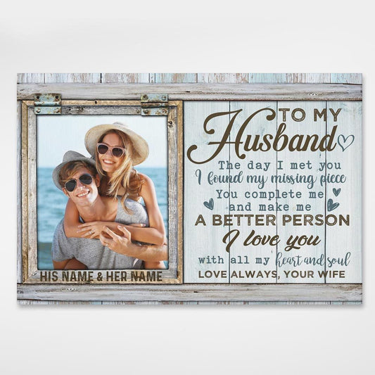 Wedding Anniversary Canvas Gifts To My Husband