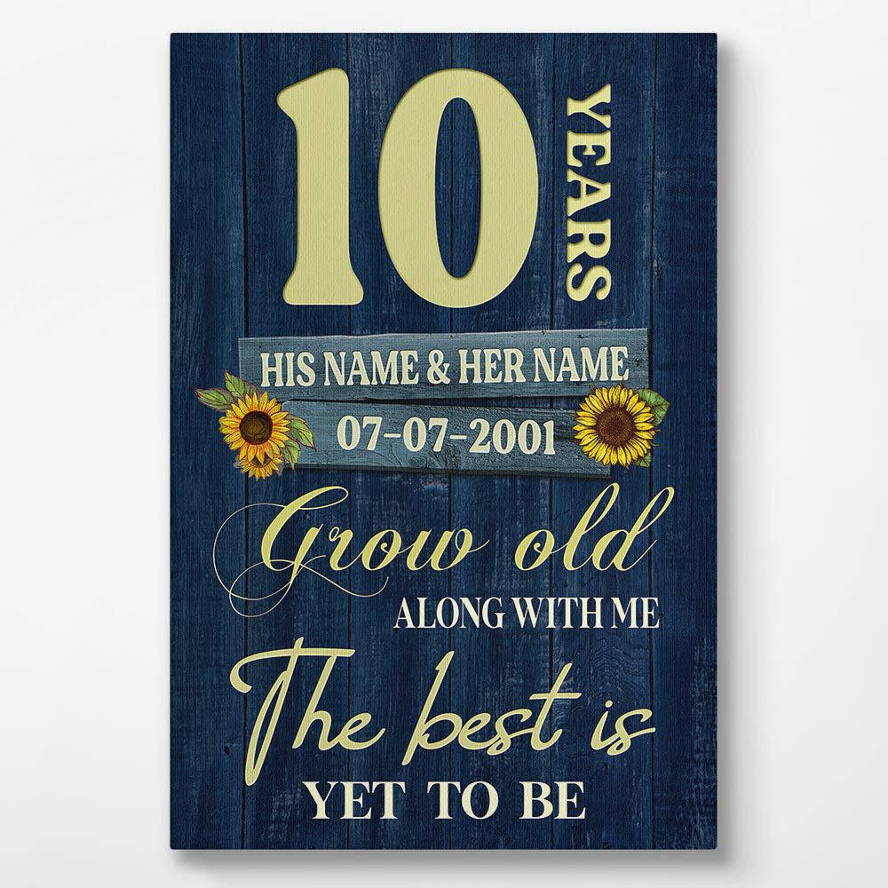 10 Years Wedding Anniversary Gifts Canvas Personalised Gifts For Couples