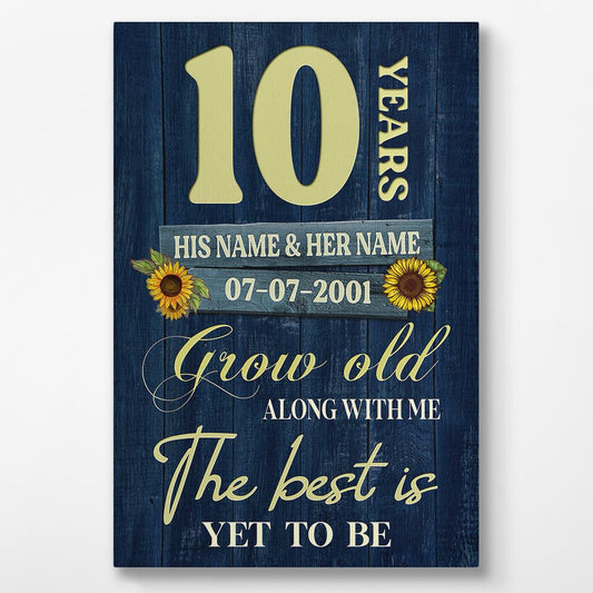 10 Years Wedding Anniversary Gifts Canvas Personalised Gifts For Couples